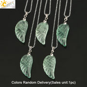 Crystal Pendant Hand-Cut Green Fluorite Angel – Jewelry Gift Ideas — 5