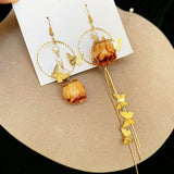 Temperament Long Asymmetric Butterfly Earrings – Unique Gift Ideas — 4