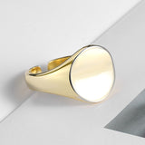 Oval smooth ring atmosphere index ring fashion – Stylish Gifts — 4