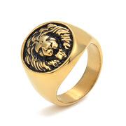 Men's Retro Lion's Head Stainless Steel Ring – Gifts for Him — 8
