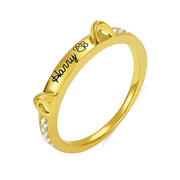 Personalized Pet Cat Ears Name Ring Fashion Jewelry – Stylish Gifts — 7