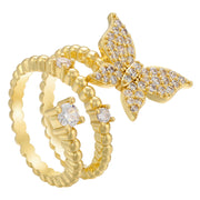 Micro-set Ring, Ring, Adjustable Ring, Butterfly – Stylish Gifts — 16
