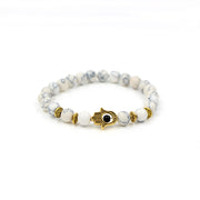 White Turquoise Stretch Palm Bracelet – Jewelry Gift Ideas — 6