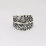 S925 Sterling Silver Inlaid Banana Leaf Ring – Holiday Gift Ideas — 3
