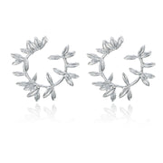 Leaf Geometric Semicircle Earrings – Useful Gifts — 5