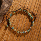 Natural African Turquoise Braided Bracelet – Jewelry Gift Ideas — 5