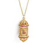 Brass Gold Plated Micropaved Zircon 3D Birdcage – Jewelry Gift Ideas — 3