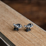 Retro 925 Sterling Silver Knotted Earrings – Unique Gift Ideas — 3