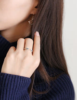 Sterling silver ring lady personality knot – Small Gift Ideas — 4