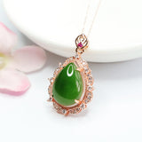 Natural Hetian Jade Pendant Jasper Water Drop – Jewelry Gift Ideas — 6