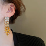 Gradient Color Tassel Wheat Long Earrings Women – Gifts for Her — 10