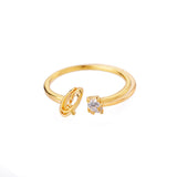 Letters Ring 26 Letters AZ Gold 18K Gold Plated Ring – Gift Ideas — 15