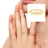 S925 Sterling Silver Single Row Opal Diamond Ring – Practical Gifts — 5