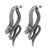 Serpentine Stud Earrings For Men And Women Titanium – Gifts for Her — 11