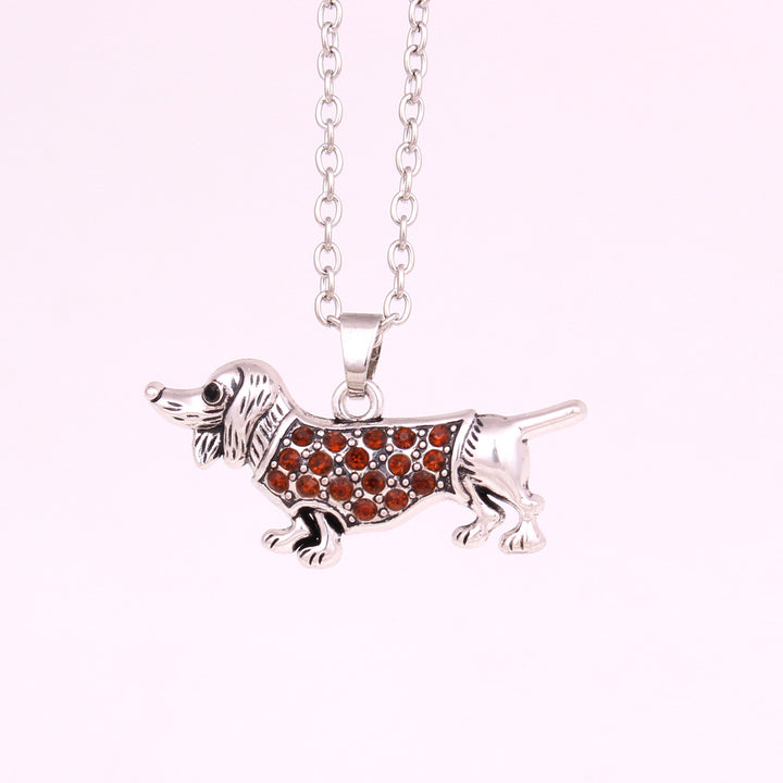 Dallas Dog Zinc Alloy Diamond-studded Necklace – Jewelry Gift Ideas — 1