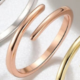 S925 Sterling Silver Ring Simple Opening Adjustable – Meaningful Gifts — 5