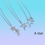 Sparkling Diamond Star Five Point Star Necklace – Jewelry Gift Ideas — 5