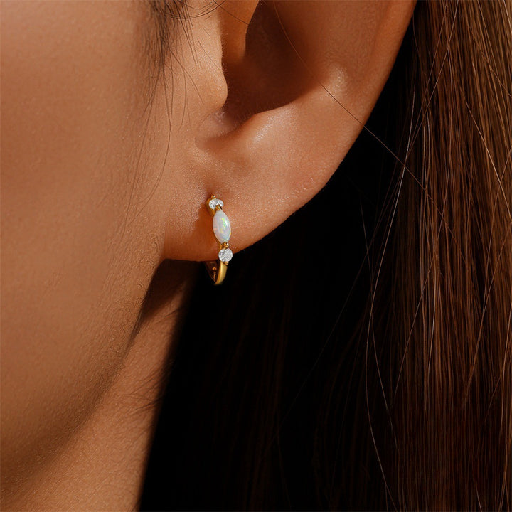 Rhinestone Zircon Opal Ear Clip – Special Occasion Gifts — 1