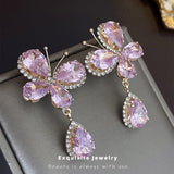 Sweet Light Luxury Rhinestone Zircon Butterfly Water – Practical Gifts — 6