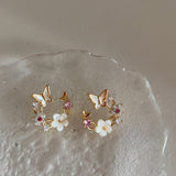 Shell Flower Butterfly Ear Stud – Stylish Gifts — 5