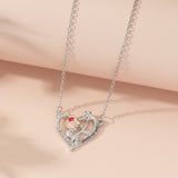 I Love You Forever Rose Flower Heart Necklace – Jewelry Gift Ideas — 4