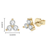 Four Leaf Clover Ear Stud D Color Moissanite – Everyday Gifts — 6