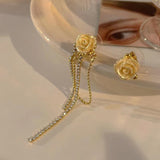Fashion White Rose Blossom Earrings – Stylish Gifts — 4