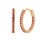 Circle Female Earrings Ear Clip Multicolor Zircon – Gifts for Her — 9