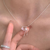 Bow Love Necklace For Women Simple Cold Style – Jewelry Gift Ideas — 1