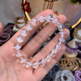 Natural White Crystal Ghost Pyramid Bracelet – Jewelry Gift Ideas — 3