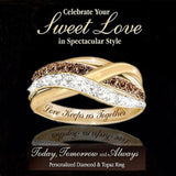 Romantic Fashion Letter Ring Diamond Engagement – Gifts for Couples — 1