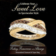 Romantic Fashion Letter Ring Diamond Engagement – Gifts for Couples — 1