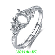 925 Silver Plating 18k Platinum Ring Frame Accessories – Stylish Gifts — 14