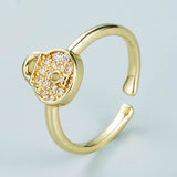 Lucky Eye Shape Geometric Ring Bronze Zirconium – Jewelry Gift Ideas — 10