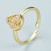Lucky Eye Shape Geometric Ring Bronze Zirconium – Jewelry Gift Ideas — 10