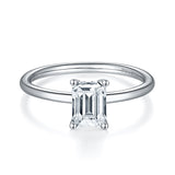 Moissanite Ring Rectangular Shaped Women S925 Silver – Gifts for Her — 5