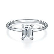 Moissanite Ring Rectangular Shaped Women S925 Silver – Gifts for Her — 5