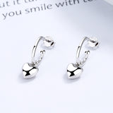 925 Sterling Silver Simple Love Heart Shape Earrings – Gifts for Her — 2