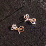 S925 Sterling Silver Earrings New Bow Earrings Sweet – Everyday Gifts — 7