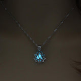 Yoga Lotus Photo Box Luminous Pendant Necklace – Jewelry Gift Ideas — 1