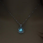 Yoga Lotus Photo Box Luminous Pendant Necklace – Jewelry Gift Ideas — 1
