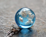 Moon resin pendant clavicle necklace – Jewelry Gift Ideas — 7