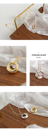Geometric ring short clavicle necklace – Jewelry Gift Ideas — 2