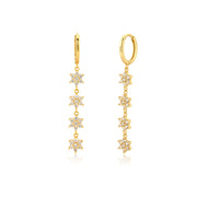 Fashion Sterling Silver Earrings Diamond Flower – Stylish Gifts — 2