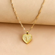 Hexagon Imitation Gold Pendant Necklace Peach – Jewelry Gift Ideas — 5