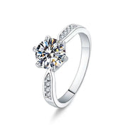 One Carat Six-claw Diamond Ring Zircon Accessories – Stylish Gifts — 5