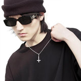 Full Diamond Cross Necklace Inverted Zircon – Jewelry Gift Ideas — 10