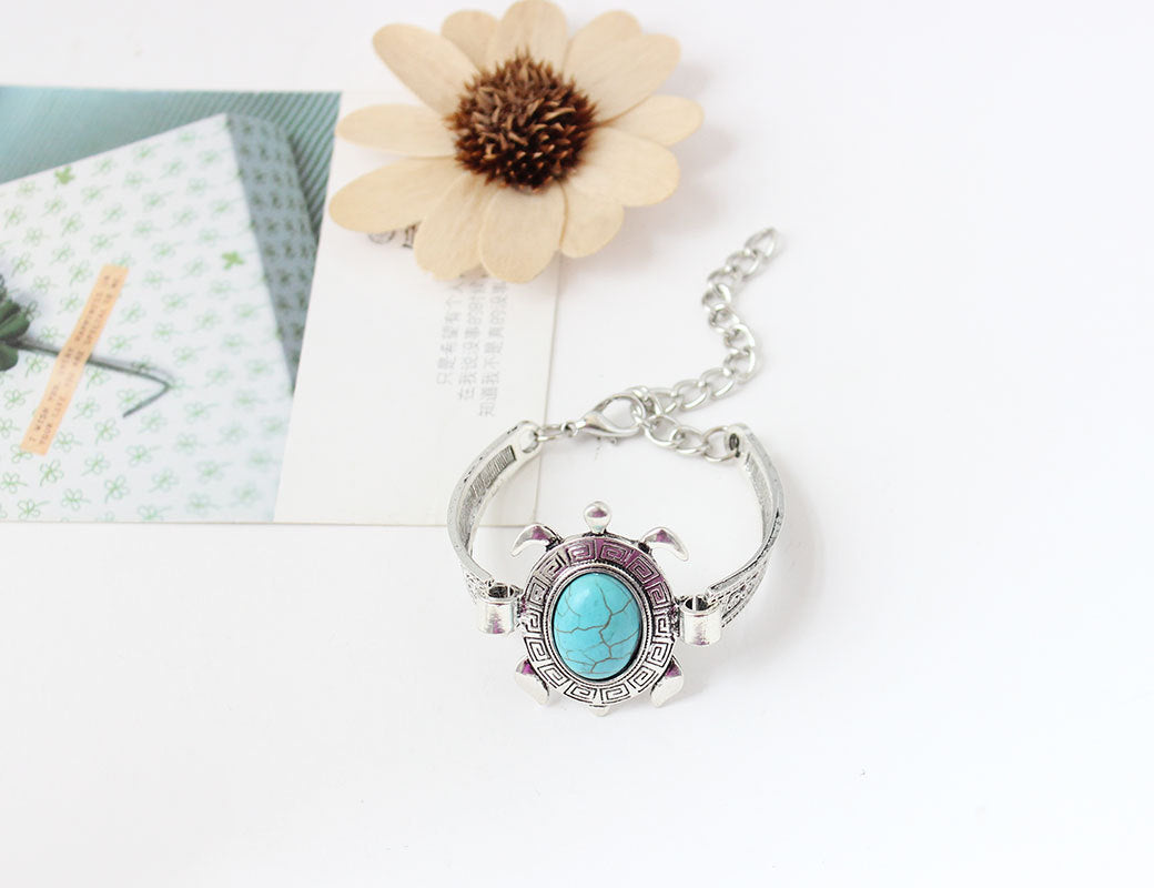 Turtle vintage turquoise bracelet – Jewelry Gift Ideas — 1
