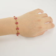 Color Crystal Flowers Stainless Steel Bracelet – Jewelry Gift Ideas — 1