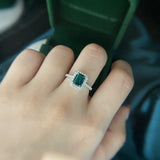 Emerald S925 Sterling Silver Ring Classic Vintage Ring – Useful Gifts — 2